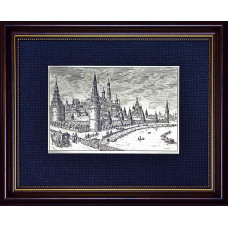 Вид на Кремль. Старая Москва (25X32, ч/б)
